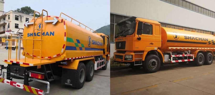 shacman water tank truck detail display